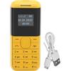 Ouitble Mini Telefono Cellulare 2G GSM Bluetooth per Anziani con Schermo da 0,66 Pollici, Telefono Cellulare Portatile Dual SIM Lettore Musicale Bluetooth Funzione di Vocale per (Giallo)