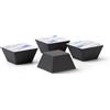Dynavox smorzatori in elastomero siliconico EDS32, set da 4, piedini universali per dispositivi Hi-Fi, altoparlanti, amplificatori, subwoofer e giradischi, adesivo 3M, nero