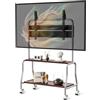 CNTSLNB Carrello porta TV mobile, cavalletto, supporto TV con ruote per schermi piatti LCD, LED, OLED da 32 a 75 pollici, in acciaio inossidabile con ruote, capacità massima 110 libbre, VESA 600 x 400 mm