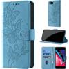 CaseGla Cover per iPhone 7 / iPhone 8 / SE2 2020 / SE3 2022 4,7 Zoll [Blocco RFID] Custodia Portafoglio Premium Pelle PU Wallet Case Flip Libro con Porta Carte Slot Supporto, Azzurro
