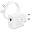 ASKUBSKU 80W Caricatore e 2 Metri Cavo USB C per Honor 600 Pro 600 500 400 5G,Adattatore Mobile da 80Watt con 6A Tipo C a USB C Cavo Ricarica Rapida per Honor X70 X60 GT Magic6 Pro Magic 7 Lite V3 Tablet Pad