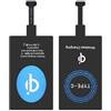 Sesirmi 2 adattatori ultra sottili di ricarica wireless di tipo C, ricevitore caricabatterie wireless Qi da 10 W per telefoni Android USB-C, spina pieghevole, alta efficienza di conversione