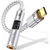 Giabuao Adattatore DAC USB-C per Cuffie, CX31993+MAX97220 32 bit/384 kHz da Type-C a jack da 3,5 mm, Amplificatore Audio ad Alta Risoluzione per cuffie, Adattatore Hi-Fi per iPhone, iPad, Galaxy
