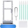ZHUROUPU per Galaxy S20/S20 5G Vassoio per Doppia SIM di Ricambio per Galaxy S20/S20 5G 2020 6,2 Pollici, SM-G980F/DS, SM-G981B/DS Slot per Doppia SIM con Strumenti di Riparazione (Argento)