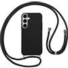 Vauki Custodia per Samsung Galaxy S26 Cover con Cordino,Nero Silicone Antiurto TPU Morbido Case Corda Collana Necklace Regolabile Stylish con Catena Ultra Sottile Cover per Samsung S26,Nero