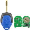 Pro-Plip ProPlip - Chiave completa con elettronica a programmare, compatibile con Ford Transit 3 pulsanti blu 434MHz 4D63 telecomando Vergine