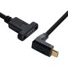 cablecc Cavo dati da USB-C USB 3.1 Tipo C maschio a femmina, con angolo di 90 gradi verso l'alto e verso il basso, cavo di prolunga da 30 cm