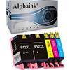 alphaink 4 Cartucce Multipack compatibili con HP 912XL per stampanti HP Officejet 8014, 8012, 8012e, 8015,8015e - OfficeJet Pro 8022, 8022e, 8024e, 8025, 8025e