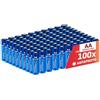 AgfaPhoto Batterie Alcaline PLUS AA LR6 1.5V Confezione da 100, Lunga Durata, Ideali per Telecomandi Giocattoli Fotocamere, Uso Domestico e Professionale, Conservazione 7 Anni