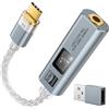 MoKo Adattatore Audio USB C a 3,5mm, Doppio Chip DAC HiFi CX31993 & MAX97220, 32bit/384KHz Tipo C a Jack Cuffie AUX per iPhone 17/16, iPad, Galaxy S26/S25, Pixel, Grigio