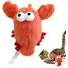 Generic Giocattoli di gatta per gatti peluche interattivo dentizione granchio aragosta gatta gatto dentizione giocattoli divertente auto-gioco arricchimento allenamento esercizio