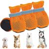 XIABYAYU 4 PCS Scarpe Estive per Cani, Scarpe Cani Antiscivolo, Stivali Estivi per Cane, Traspirante E Confortevole, Adatto Sia per Uso Interno Che Esterno Durante L'Estate/Arancione M