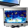 Poludatly Acquario di pesci finti | Acquario artificiale con pesci in movimento, decorazione realistica, luce luminosa silenziosa per la camera dei bambini dei bambini notte compleanno