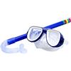 TISHITA Maschera Subacquea Bambini Set Nuoto Occhiali Snorkel Tubo Respirazione Infrangibile Morbido Silicone Adatta a Giochi d'Acqua Mare Scuola, Rosso