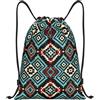 Generic Zaino con Coulisse Native American Indiana Sportiva Zainetto Pieghevole Sacchetta Sportiva Grande capacità Drawstring Backpack per Scuola Viaggi Spiaggia