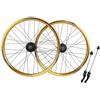 KANGXYSQ 406 BMX Set Di Ruote 20 Pollici Cerchio Per Bicicletta Freno A Disco 32H Mozzo Ruotas Per Mountain Bike Ruota Anteriore E Posteriore Cassetta A 7-12 Velocità,QR 1710G(Yellow)