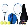 Ysyqkn Tennis Racket con Rimbalzante Portatile Corda Elastica Integrata Impugnatura Antiscivolo E Base Riempibile in PE Adatto per Principianti, Stile C