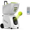 Generic Macchina per Palline da Tennis Portatile, velocità Regolabile 20-140 km/h, Contenitore da 145 Palline, 28 Punti di Atterraggio Programmabili per Allenamento delle Abilità White