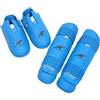 kowaku 4 Pezzi Parastinchi Protezioni Gambe Calzari Antitrauma Spugna Flessibile Elastico Adatto Karate Taekwondo Allenamento, Blue, L