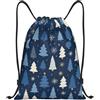 Generic Zaino con Coulisse Christmas Santa Sacca da Palestra Grande capacità Drawstring Backpack Pieghevole Sportiva Zainetto per Scuola Vacanze Unisex