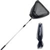 SKIKHN Retino per Laghetto, Retino da 120 cm con Asta Telescopica, Retino da Pesca, Skimmer per Piscina, Retino Telescopico per la Cattura di Pesci, per la Pulizia di Piscine e Laghetti da Giardino