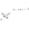 EcoLivzen Kit per alloggiamento della manopola del tamburo con cuscinetti, distanziali e vite, per ruota a goccia d'acqua e mulinello girevole, struttura in alluminio (1 pezzo argento)