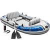 Intex 68324NP - Canotto Gonfiabile Excursion 4, 4 posti, con Accessori, PVC, Grigio, 315x165x43 cm
