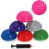 Fasmov Set di 6 Semisfera a Riccio Pedana Equilibrio Mezze Sfere di Yoga Palla Massaggio del Piede Mezzo Sfera Balance con Pompa per Esercizi Pilates Yoga Coordinazione