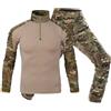 PBTMCD Set di Tute da Combattimento Tattiche Mimetiche Uomo con Tasche Multiple Ad Asciugatura Rapida Ginocchiere for Allenamento Caccia Indossare Ogni Giorno All'aperto(5#,L)