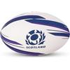 Scotland Rugby Pallone da rugby con licenza ufficiale, in gomma sintetica resistente, blu, viola e bianco, misura 5, con superficie in ciottoli, sacca in lattice