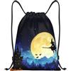 Generic Zaino con Coulisse Happy Halloween Drawstring Backpack Pieghevole Sportiva Zainetto Grande capacità Borsa con Coulisse per Unisex Scuola Spiaggia