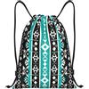 Generic Zaino con Coulisse Native American Sacchetta Sportiva Leggero Drawstring Backpack Grande capacità Sportiva Zainetto per Unisex Spiaggia Scuola