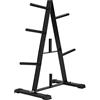tectake® Rastrelliera Porta Dischi 67x38,5x91cm, Rastrelliera Pesi per Pesi Palestra, Manubri Palestra, Dischi, Pesetti, Portata 200 kg, Home Gym, Accessori Fitness, Workout, Allenamento a Casa - Nero