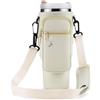 NIEEKRUN Supporto per bottiglia d'acqua - adatto per Stanley Cup 40oz (coperchio in paglia e fondo), con custodia per cellulare, maniglia per il trasporto, tracolla regolabile, moschettone e custodia