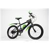 Hurrylying Mountain bike premium da 20 pollici, per bambini, mountain bike, peso 85 kg, con supporto in vetro e ingranaggio, adatto su strada e in montagna, verde