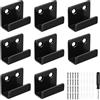 runxsam 8 Pezzi Staffe a U, Ganci a U, Gancio da Muro da Parete per Garage, Ganci da Parete in Acciaio Inox per Piastrelle in Ceramica per Bagno, Cucina, Garage, larghezza Interna 10 mm, Nero