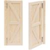 panfudongk Porta a battente in legno di pino con motivo simmetrico, adatta per ingresso cucina, soggiorno, ufficio (legno, 90 x 70 cm)