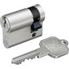 BASI | V50 - Semicilindro profilato, 10/30 mm, serratura a cilindro con 3 chiavi, per porte da garage e armadi con chiusura diversa