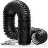 Hon&Guan ø150mm Tubo di scarico, 2,5m Tubo flessibile in PVC e alluminio con 2 fascette per climatizzatore portatile, asciugatrice, ventilatore di scarico, cappa aspirante, sistema di ventilazione