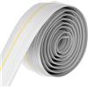 QWORK® 3-Meter Guarnizione Soglia Porta Garage, Guarnizione Del Garage, Resistente Alle Intemperie, Grigio