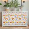 CRE8TIVE Carta da Parati Adesiva Muro Geometria Irregolare Pellicola Adesiva per Mobili Beige Carta Adesiva Decor Arancione Giallo Blu Rivestimento Adesivo per Mobili Camera da Letto 30.5 x 300cm