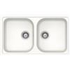 SCHOCK | Lavello Cucina Lithos N200 2 Vasche, Materiale Cristalite®, Bianco Assoluto, 860x500mm