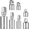 YiLUXmyyxgs Set di 7 adattatori per bussole a percussione, adattatori da 3/8 1/4 1/2, adattatore per avvitatore a percussione, include 3 adattatori per chiavi a bussola, adattatore per prese per trapano