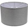 PJENOSOY Paralume in tessuto, paralume rotondo, piccolo, paralume in tessuto, per lampada da tavolo e lampada da terra (20 x 18 cm) (grigio chiaro)