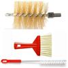 BARETTO Kit Ricambio Accessori Pulizia Canna Fumaria Ø 130 mm | Scovolo Principale in ACCIAIO - Attacco M12 | Scopetta e Spazzolina Multiuso | per Stufa Camino Caldaia