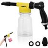 Youool Foam Gun Car Wash 1000ml, 2 in 1 Lancia Schiuma Regolabile, Pistola Schiuma per Pulizia Auto Cannone Schiuma Attacco Tubo da Giardino per Pulizia Auto e Moto Giardini (Giallo)