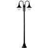 OEM SYSTEMS LAMPIONE LANTERNA LAMPADA ALLUMINIO 2 LUCI CIGNO PALO CM.200H ILLUMINAZIONE ESTERNO