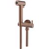 OGOMONDO Kit Idroscopino Wc Doccetta Ottone Portatile Shut-Off Monogetto Azionamento a Leva (1, Oro Rosa Tondo)