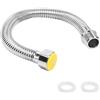 AOROPS Tubo corazzato 3/4, in acciaio inossidabile 304, flessibile, raccordo universale per collegamento ad acqua, riscaldamento, addolcitore, 40 cm