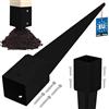 KOTARBAU® Supporto per pali da infilare, 91 x 91 x 750 mm, in acciaio zincato verniciato a polvere, manicotto di ancoraggio a terra per pali in legno